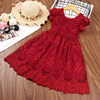 Summer dress, children's clothing, with short sleeve, western style