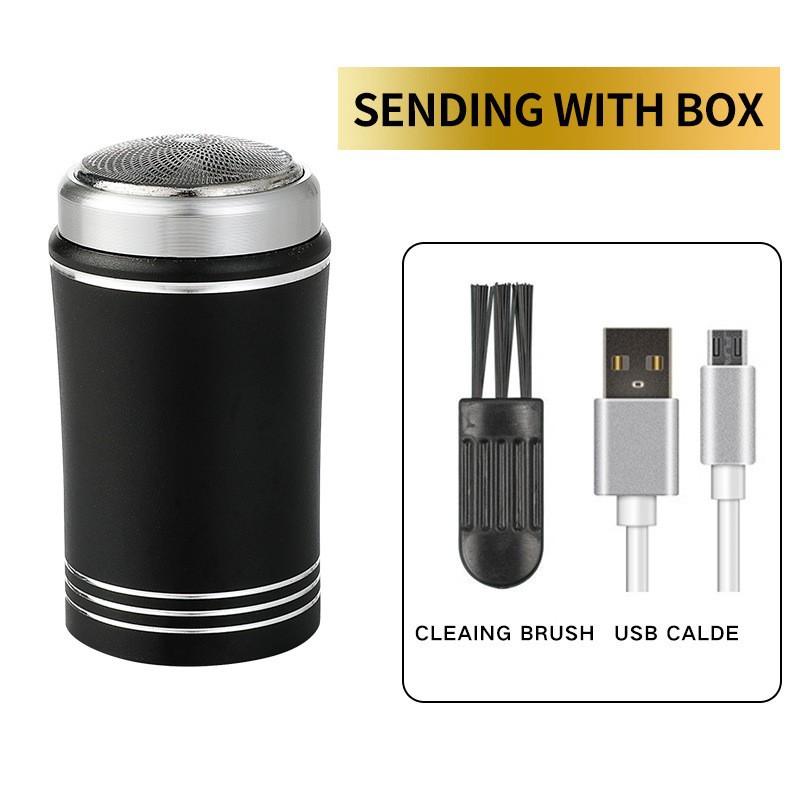 Mini elektrisch scheerapparaat voor mannen, draagbaar roterend scheerapparaat met zwevende kop, USB oplaadbaar en waterdicht, ultrastil (36 dB)_voghion.com