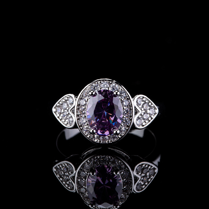 Cross-Border New Jewelry Temu Hot-Selling Popular Cross-Border E-Commerce European and American Rings Women's Wedding Engagement Rings