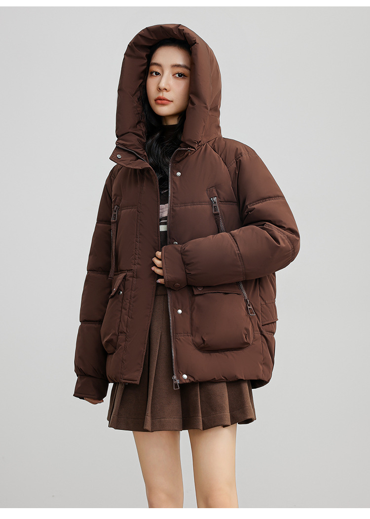 Russian new winer plus size for women's casual warmh, hickened and enlarged pocke hooded coon wholesale Down_voghion.com