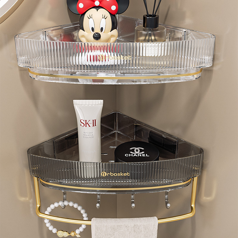 Estante de baño, inodoro de baño, inodoro, inodoro sin perforación, lavabo de pared, estante de almacenamiento de cosméticos de pared