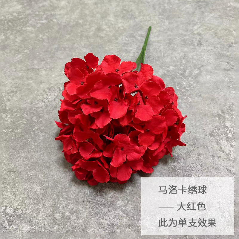 5 Hortensias Artificiales de Mallorca para Decoración de Bodas, Arreglo de Pasillo con Hortensias de Tela, Techo de Salón de Bodas, Ramo de Flores Artificiales Moderno