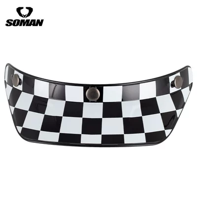 Dəbilqə (Kaska) aksesuarları Sun Visor Prince Helmet - black-and-white-grid-large-size