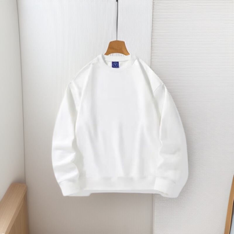 500G heavyweight sweater new casual men's and women's loose solid color with base round neck long sleeve coat coat printing 500G heavyweight sweater new casual men's and women's loose solid color with base round neck long sleeve coat coat printing