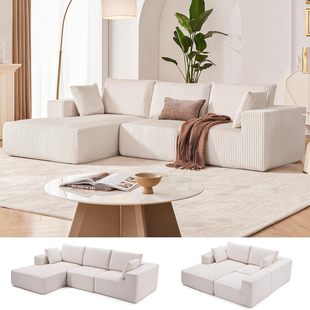 E-Commerce Exclusive Full Sponge Compressed Modular Sofa L-Shaped Chaise Lounge Modular Bean Bag Lazy Sofa