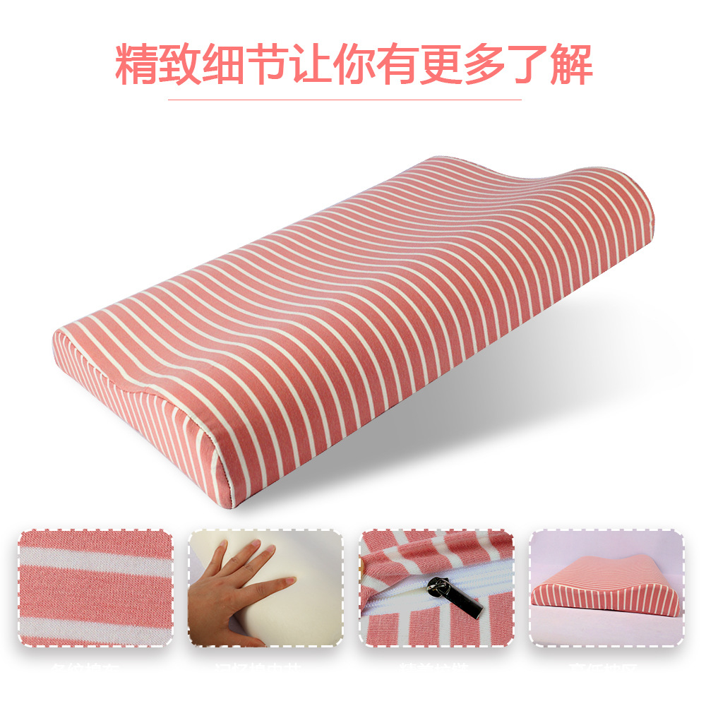 almohada de algodón de memoria personalizada transfronteriza almohada de ondas altas y bajas almohada de rebote lento almohada de sueño almohada de protección del cuello almohada de columna cervical personalizada image 4