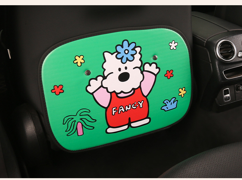 Cute Cartoon Car Seat Back Anti-Kick Pad for Women, Car Seat Back Anti-Dirt Pad, Rear Seat Anti-Kick Pad for Children