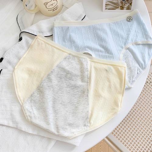 Mid-waist menstrual period underwear women's pure cotton antibacterial crotch large size menstrual period aunt's leak-proof pants women's wholesale