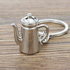 Small coffee metal pendant, keychain, 3D, Birthday gift