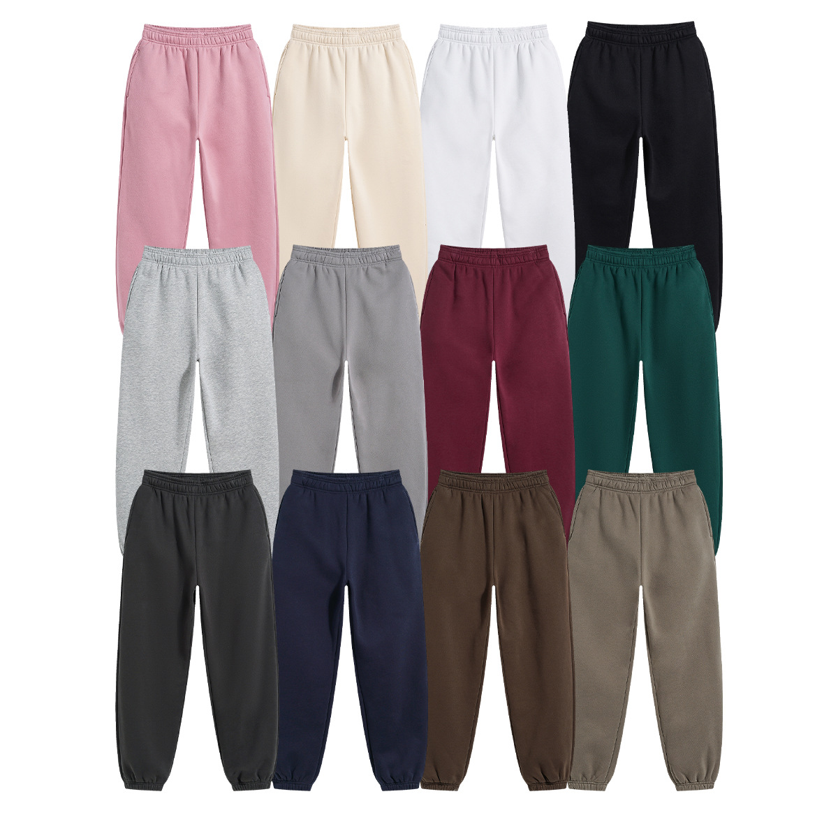 Pantalones de invierno sin cuerda de pulsación sueltos de moda para hombres con terciopelo grueso 400g pantalones casuales de moda para hombres