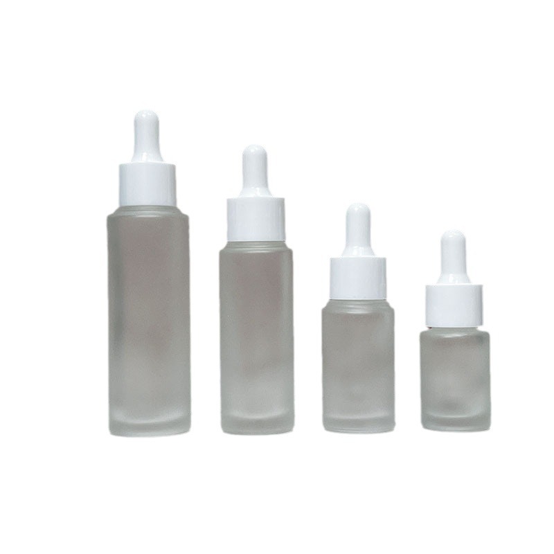 现货50ml蒙砂滴管精油瓶30ml玻璃分装瓶化妆品分装瓶20ml精华瓶|undefined