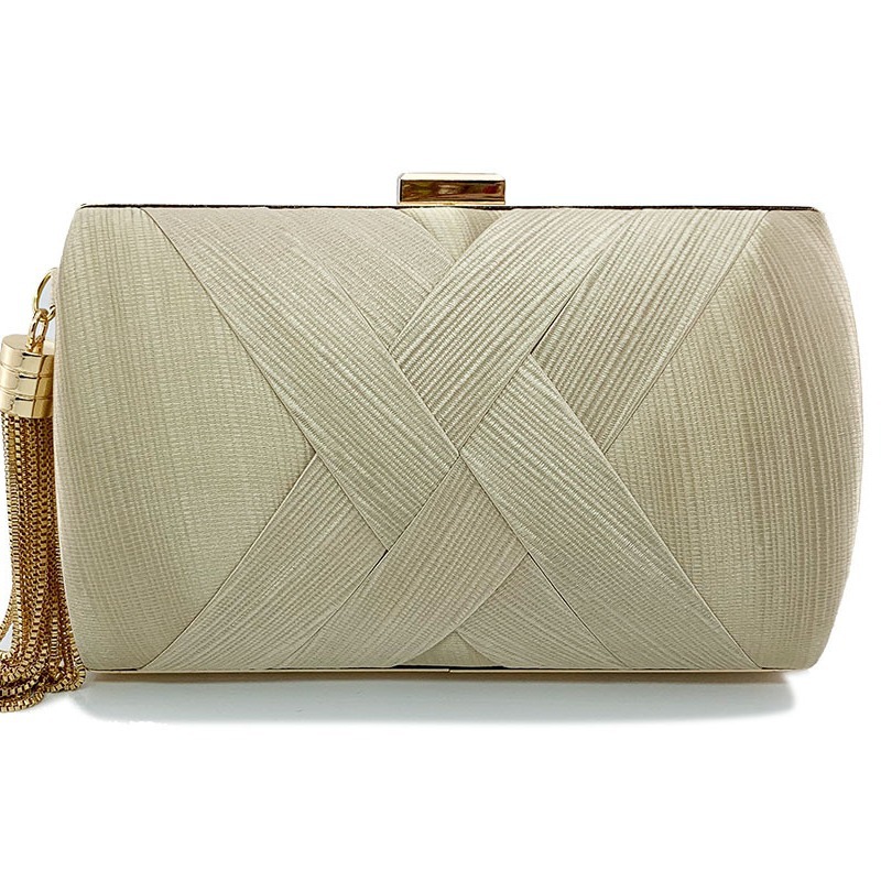 Tassel Woven Metal Banquet Evening Dress Handbag