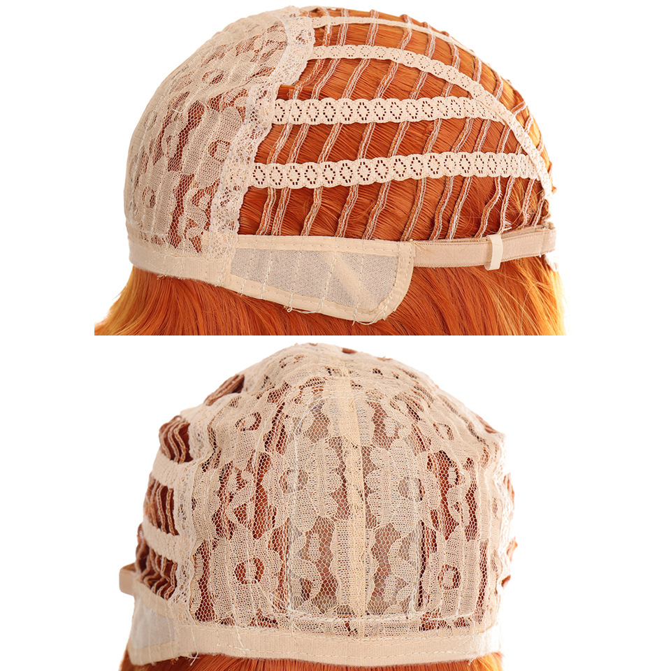 Synthetische Perücke für Damen, langes glattes Haar, Kunstfaser, Hochtemperatur-Seide, flauschig und modisch, voll_voghion.com