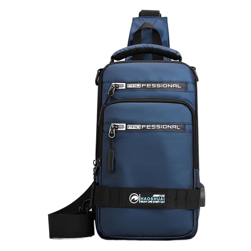 Nuevos hombres de estilo coreano de moda bolsa de pecho al aire libre ocio impermeable hombro bolsa de mensajero de gran capacidad mochila simple