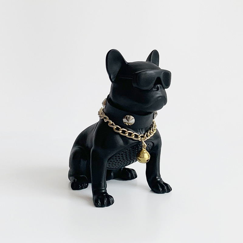 Bulldog subwoofer todo el cuerpo sonido de perro adornos de automóvil cabeza de perro altavoz bluetooth novio explosión de cumpleaños