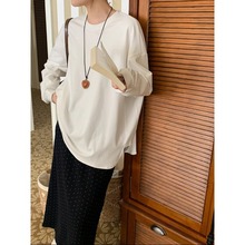 3th Morning 慵懒加分项 简约宽松休闲大版T恤打底衫ZY3556