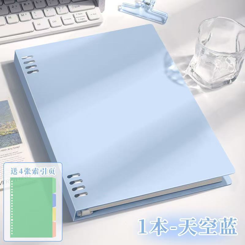 b5 マカロンカラー ルーズリーフノート 手を痛めない取り外し可能 高価値メモ帳 a5 学生専用ノート|undefined