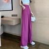 Thin trousers, suit, high waist, fitted, loose straight fit, suitable for teen