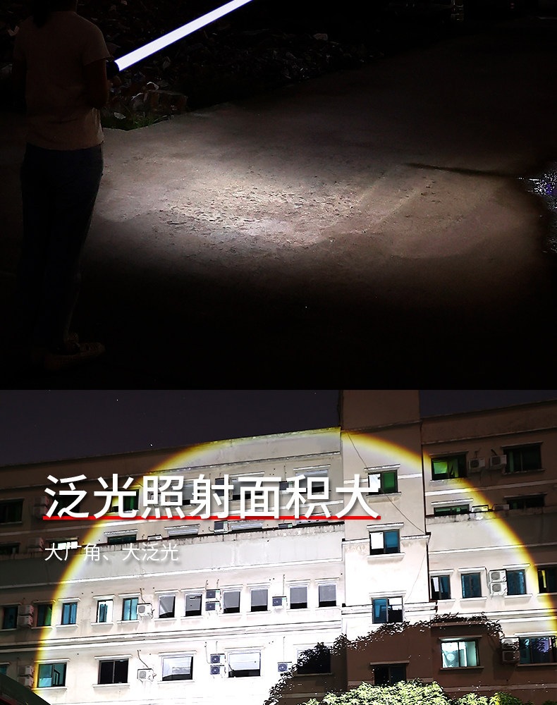 Tactical Multi-Functional Ultra-Bright Flashlight with Laser, Long-Lasting Battery Life, Portable, Long-Range, Rechargeable