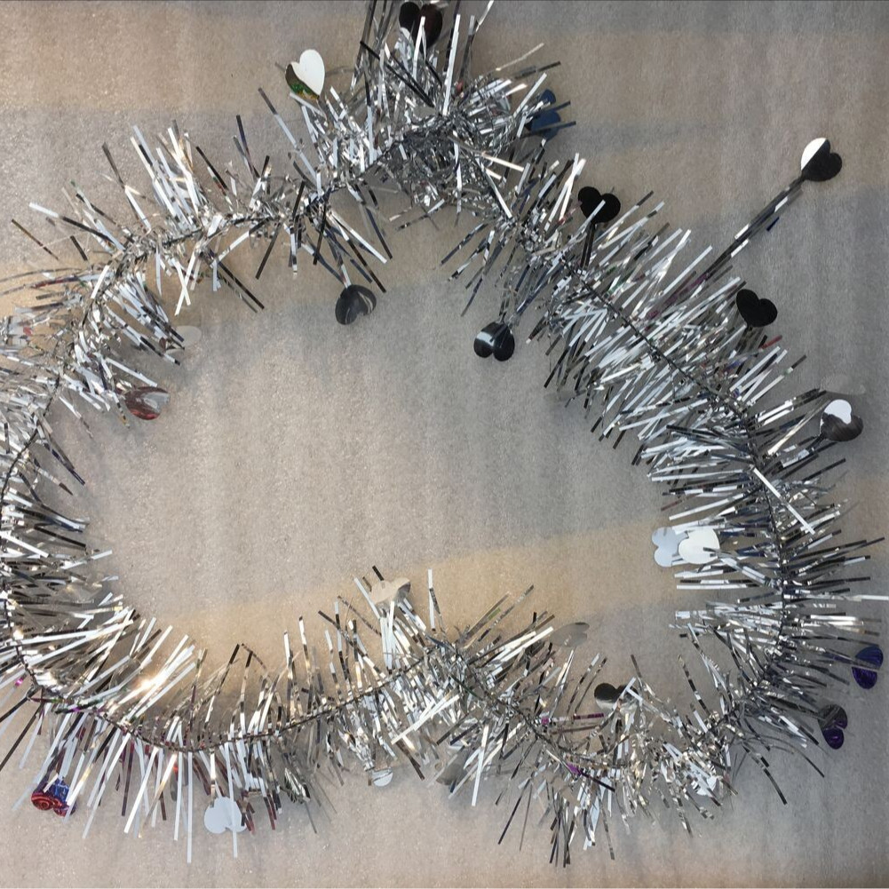 Suministros de decoración para bodas, cinta transfronteriza, guirnalda de 1.8 metros, oropel, decoración navideña, cinta para regalo de boda