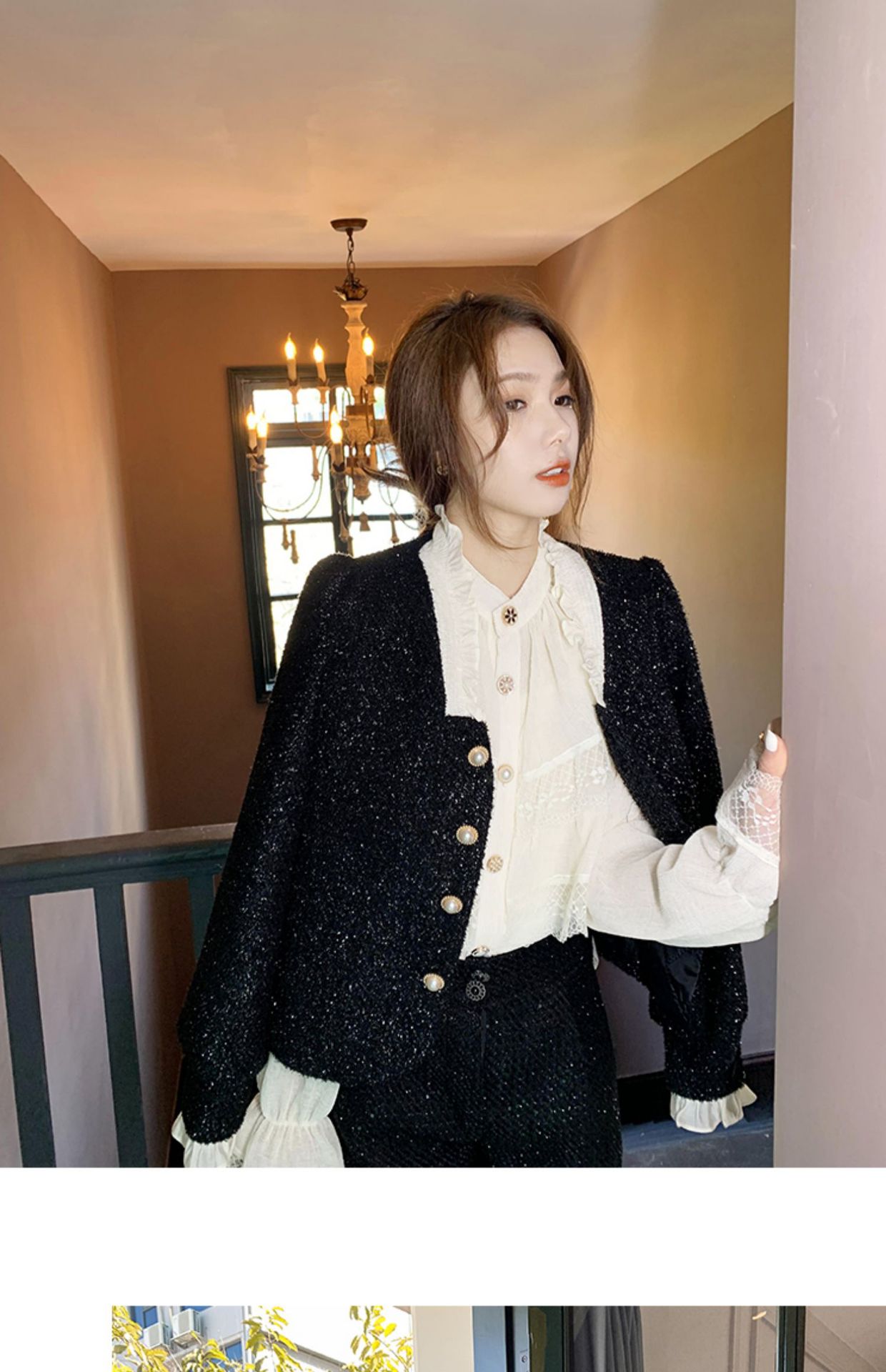C5648 1420K ÁO KHOÁC NỮ DONTDC MÙA XUÂN THU ĐÔNG PHỤC CỔ CỔ ĐIỂN HỌA TIẾT HOA THỜI TRANG NỮ REN G04 SẢN PHẨM MỚI