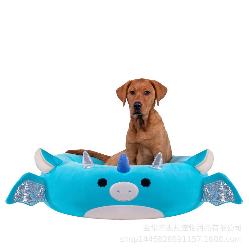 Cross-Border Cute Orthopedic Dog Bed for Medium and Small Dogs, Warm Doghouse, Plush Pet Mattress with Anti-Slip and Machine Washable