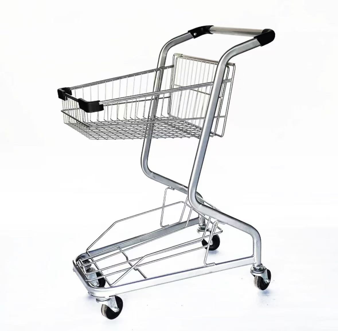 Carrito de compras de supermercado de doble capa, carrito de bar, carrito KTV, carrito rosa, máquina de muñecas.