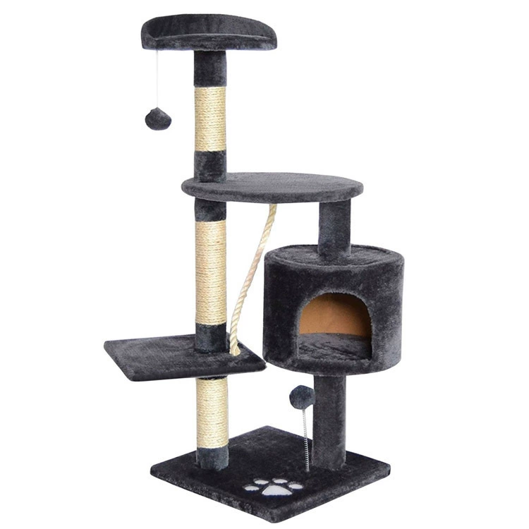Роскошная стойка для скалолазания для кошек Твердое кошачье дерево Кошачье гнездо Кошка Когтеточка Мебель для кошек Кошка Клетка Гнездо для домашних животных Зоотовары