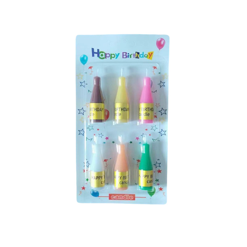 Birthday candle beer wine bottle model party baking decorative…