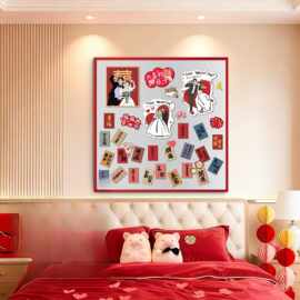 新婚装饰DIY磁吸不锈钢装饰画创意磁吸贴挂画包豪斯入户门墙壁画