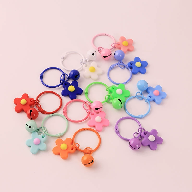 Keychain, pendant, small bell flower-shaped, accessory, flowered