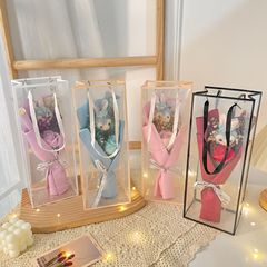 Bulk Starry Rabbit Plush Bouquet Qixi Valentine's Day Gift Bouquet Birthday Packaging Soap Flower for Girls