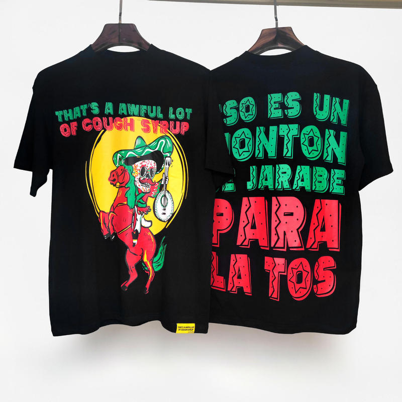 国境を越えた高品質THAT'S A AWFUL LOT OF COUGH SYRUP咳止めシロップ純綿Tシャツ|undefined