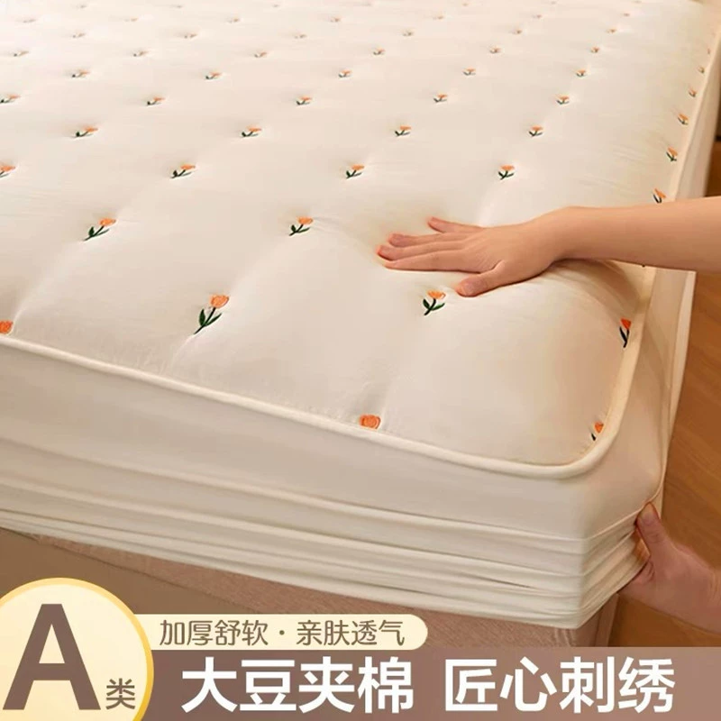 Категория А из соевого волокна из хлопчатобумажных постельных принадлежностей утолщенные чехлы для матрасов Simmons
