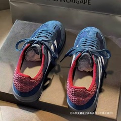公式サイト ブルーベリーカラー レトロ ドイツ訓練靴 男女兼用 ニッチ アメリカン カップル スニーカー カジュアル スポーツシューズ