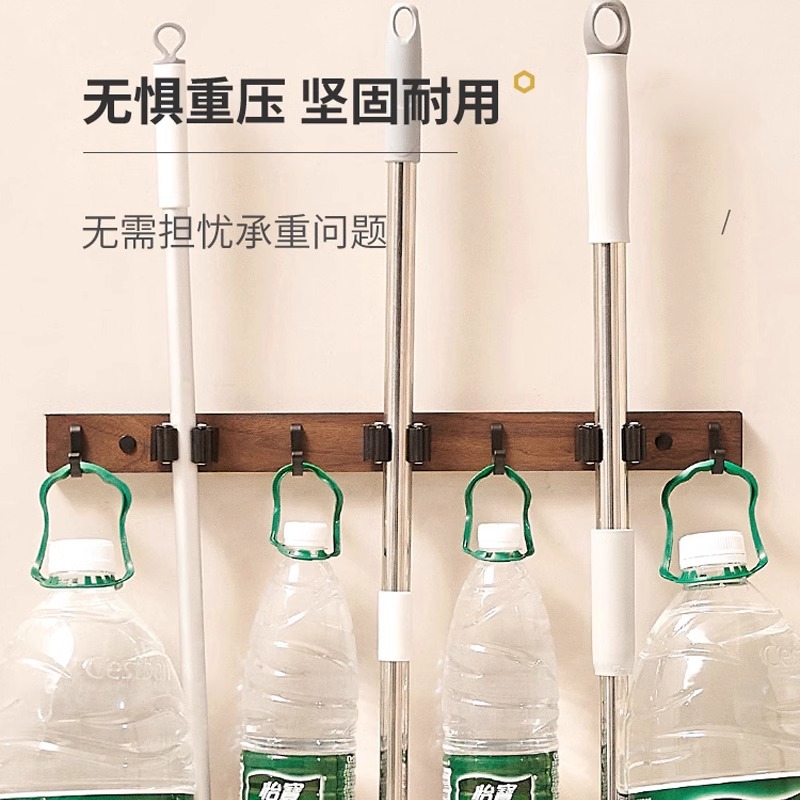 Clip de trapeador de baño trapeador gancho balcón escoba trapeador de almacenamiento escoba estante de almacenamiento de baño sin perforación