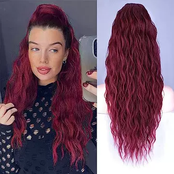 Wig European American Drawstring Ponytail Water Ripple Wig Elastic Net Wig Braid - ShopShipShake