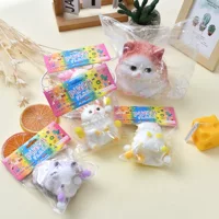 Реалистичная большая слизь, игрушка, кукла, кот, антистресс
