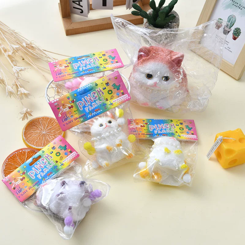 Реалистичная большая слизь, игрушка, кукла, кот, антистресс