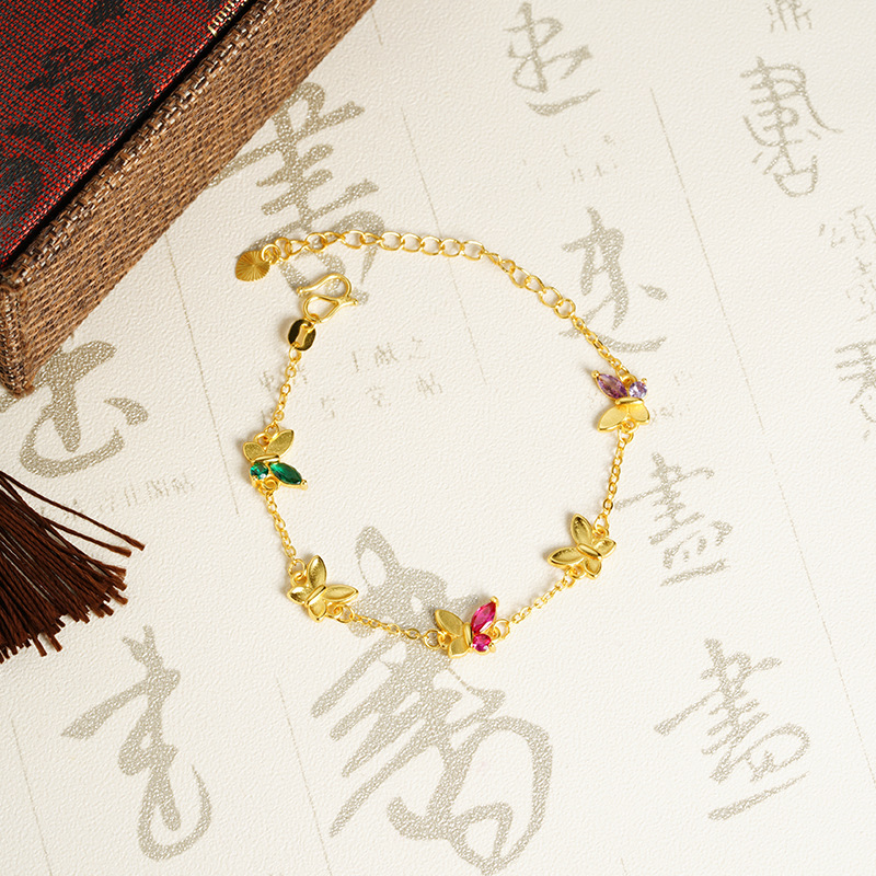 Nuevo brazalete de mariposa de oro de arena vietnamita no se desvanecerá durante mucho tiempo lujo ligero joyas de lujo femeninas de alto nivel Yiwu fuente