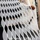 Organza Hollow Beads Sequin Fabric Light Luxury High-end Dress Beaded Fabric Crystal Pure White Wedding Dress Fabric