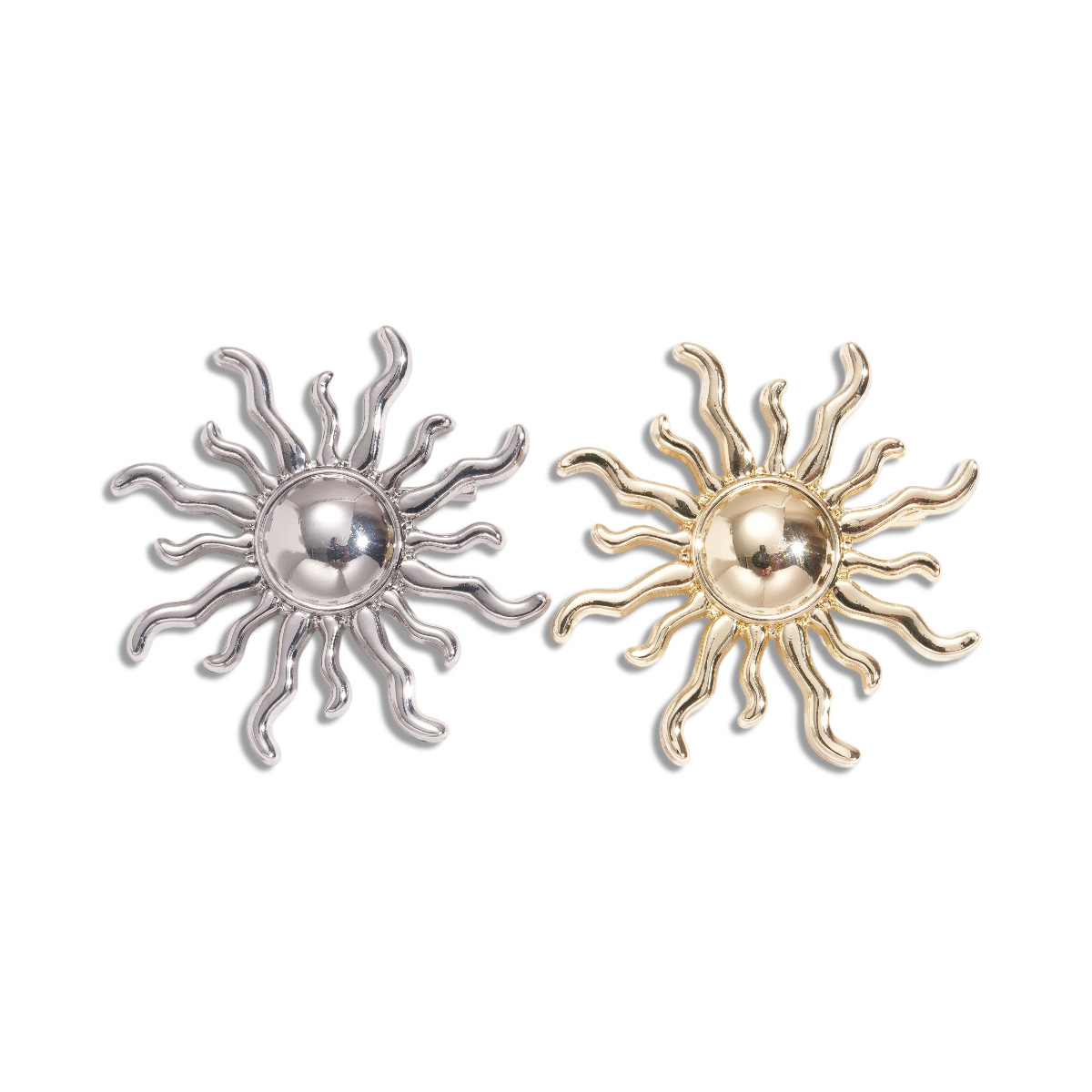 Europa y los Estados Unidos viento frío geometría sol broche metal sentido transfronterizo simple pin nicho alto sentido accesorios de moda image 6