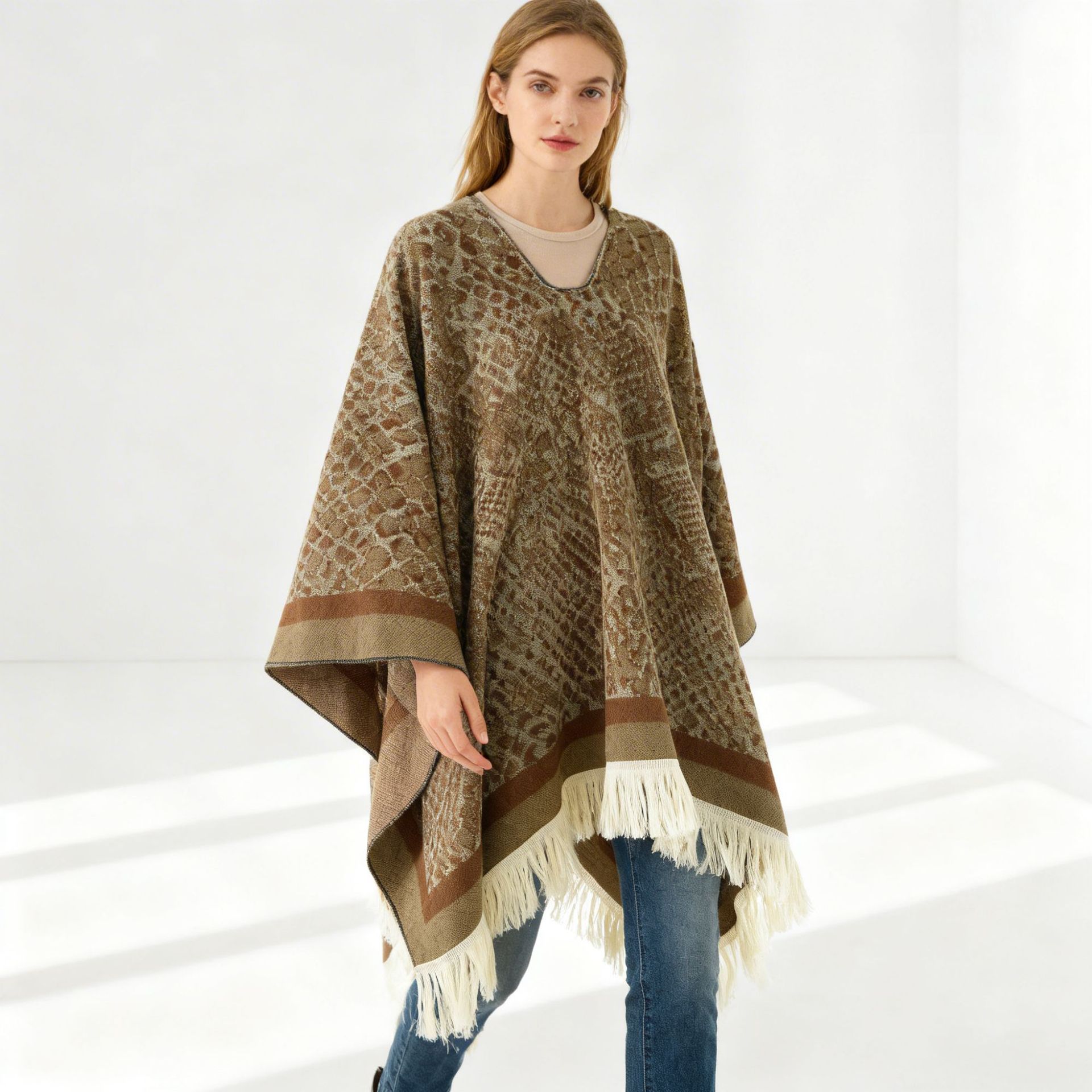 2026 primavera nueva capa cálida jacquard python moda personalidad chal Amazon exclusivo para cross-border