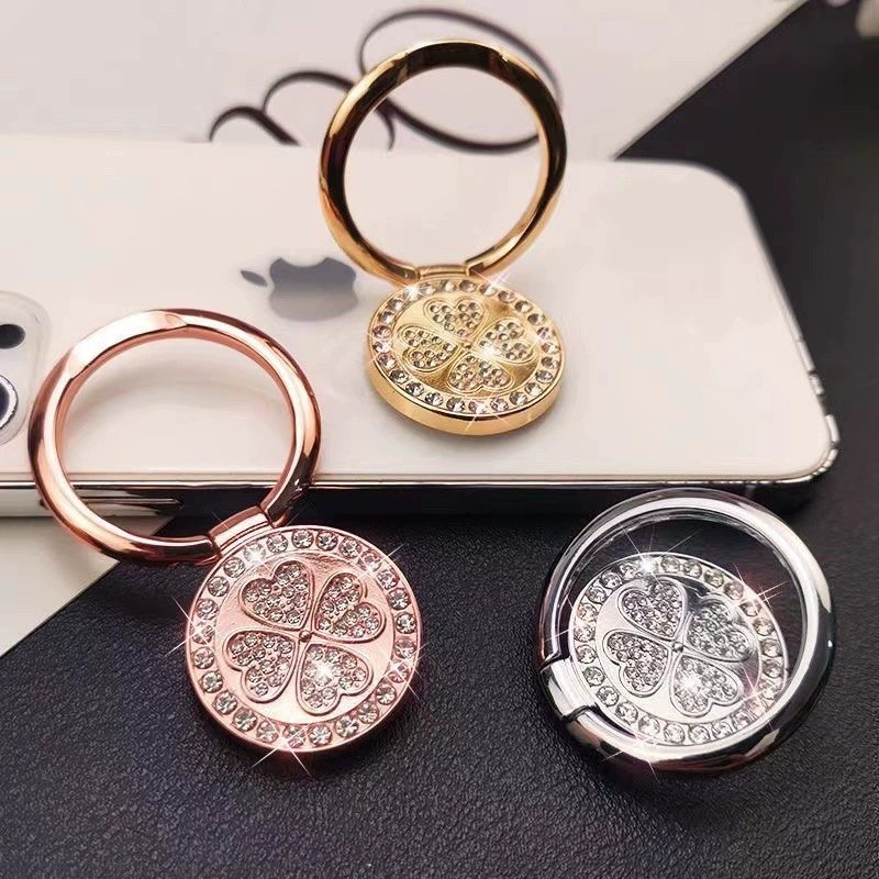 Сетка красный новый мобильный телефон пряжка металлический клевер креативный настольный телефон держатель