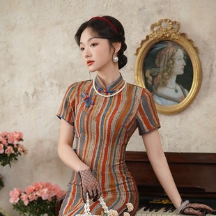 Summer Dew 2024 spring and summer new improved cheongsam for middle-aged and elderly elegant lightweight daily slim fit slimming White