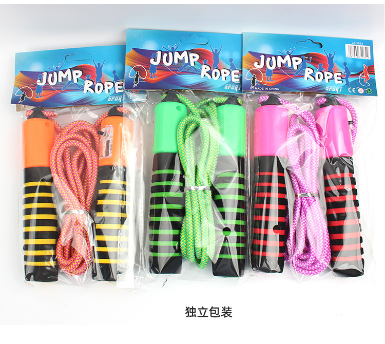 New Skipping Rope Wholesale Color Cotton Glue Skipping Student Automatic Counting Rope Sponge Handle display picture 8