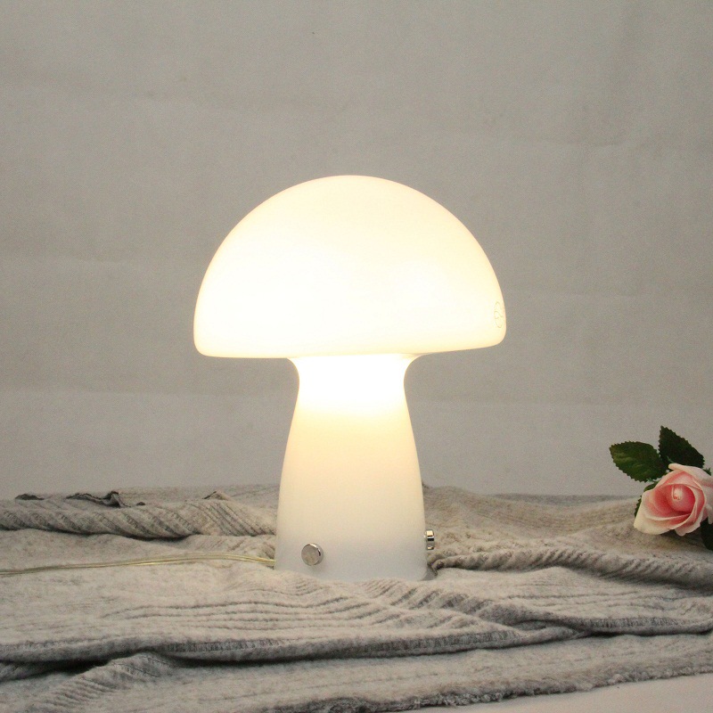 Lámpara de noche de cristal para regalo de boda, lámpara de dormitorio creativa para el hogar, lámpara de mesa decorativa estilo Bauhaus, decoración de ambiente.