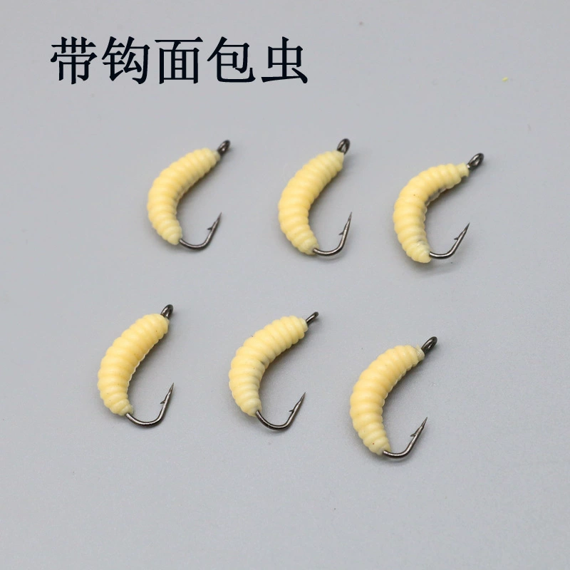 Luya приманка с крючком хлебный червь 20mm0.45g бионический крюк ленточный червь мягкая приманка набор трансграничной оптовой