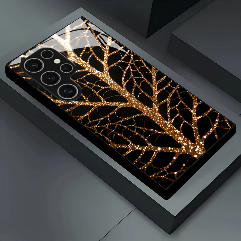 The gold-plated money tree design is suitable for Samsung S26 phone cases, S24 Ultra tempered glass cases, and S21/S25+ protective cases The gold-plated money tree design is suitable for Samsung S26 phone cases, S24 Ultra tempered glass cases, and S21/S25+ protective cases
