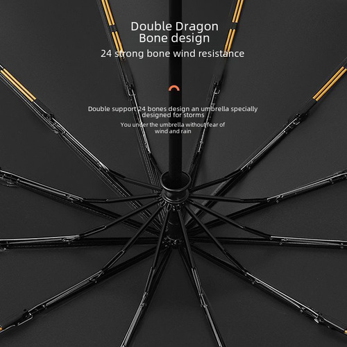 Fully Automatic Rain Umbrella Folding Umbrella High-end Rain and Sun Shelter Professional Sunshade Umbrella with Custom Logo Advertising Sun Umbrella